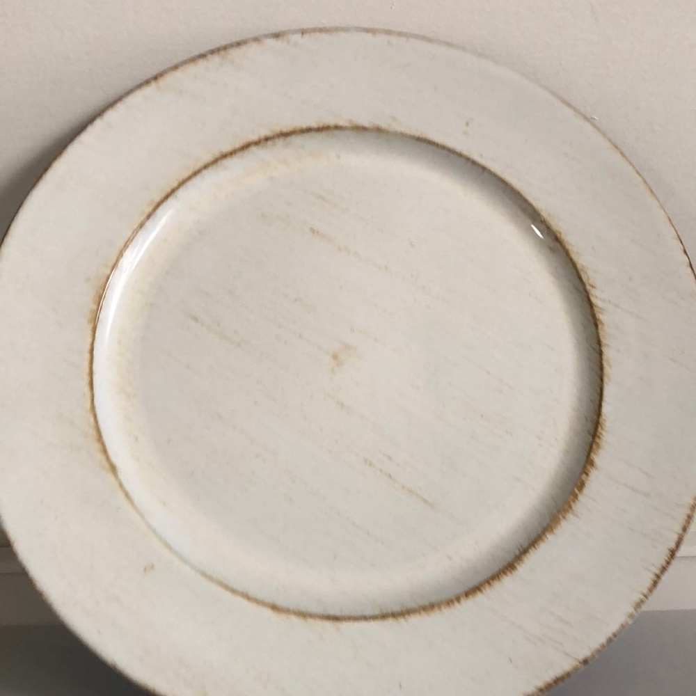 Set of 4 rustic charger plate